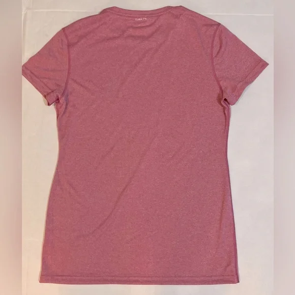 NWOT-Adidas Heathered Pink CLIMALITE Athletic Shirt - Picture 2 of 9